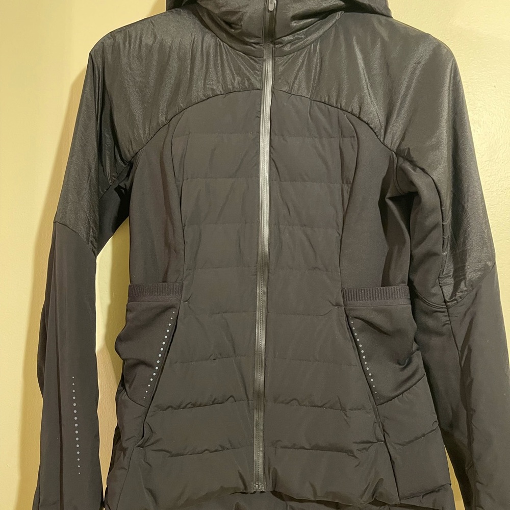 Lululemon Black Down For It All Hooded Jacket size 6